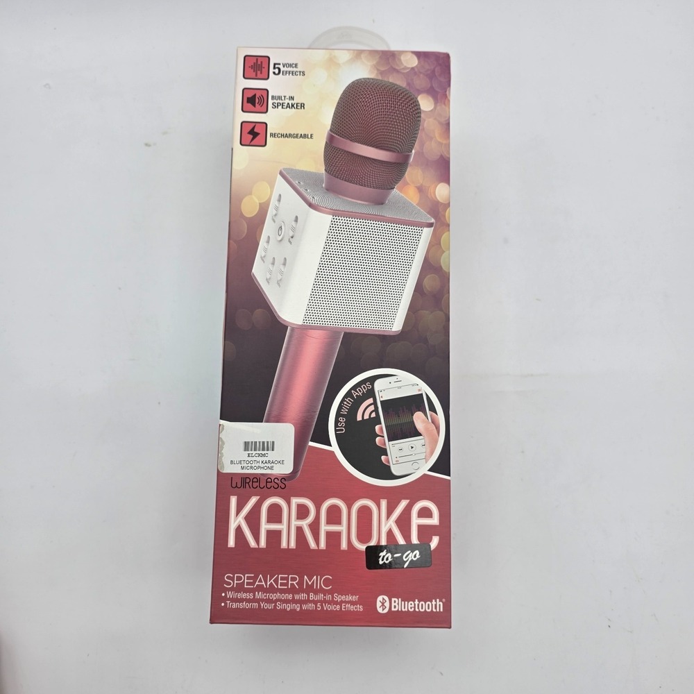 Wireless Karaoke To Go BMI Speaker Mic Microphone Bluetooth 5 Voice Effects